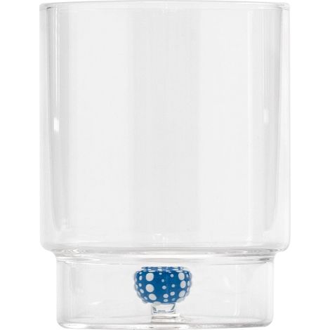 Zafferano Lot de 6 Verres Tumbler Collection Teca Mare Couleur Corail en Verre Borosilicaté Travaillé à la Main avec Décorations Marines Intégrées