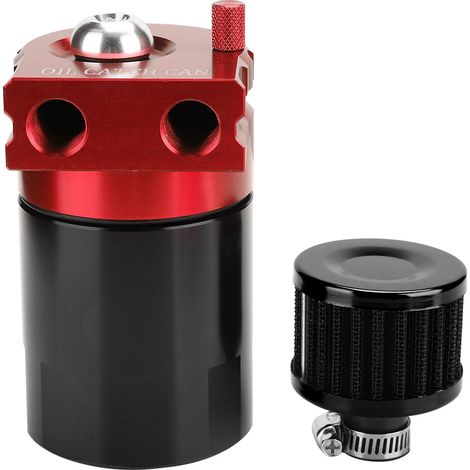 Pot de capture d'huile moteur 300ML, réservoir de séparation air-huile, filtre à air universel, accessoire auto rouge et noir, bidon de ventilation (1/3)