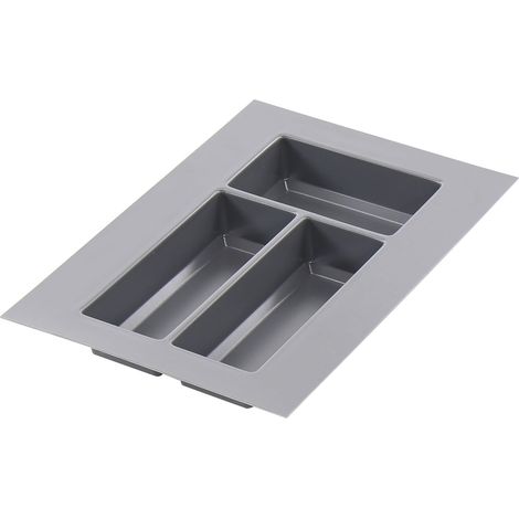 Agoform Besteckeinsatz Classico kürzbar 440x290x50,5mm, Kunststoff schiefergrau