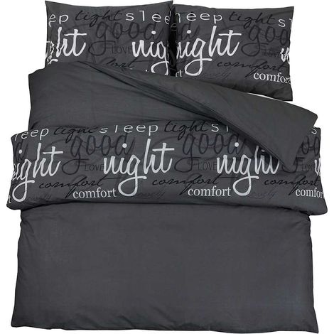 Maison Exclusive - Bettwäsche-Set Schwarz 240x220 cm Baumwolle