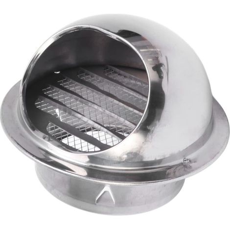 Stainless steel rainproof hood, wind guard for outdoor exhaust duct, 4-inch dryer vent cover, replacement duct. (1/5)