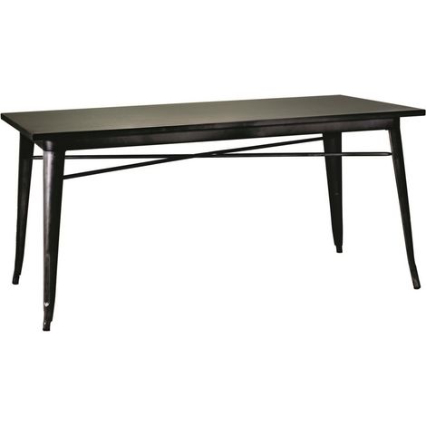 Tavolo top ferro bristol cm 160x80h76 marrone (1/5)