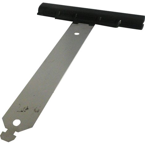 Zurfluh Feller – Attache tablier à crochet pour tube Octo – Lame inox 14 – Longueur 147 mm – Charge max 5 kg par attache – Installation tous les 50 cm