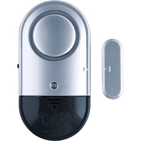 Alarme Porte Fenêtre - Capteur Magnetique - 125 dB - 75 x 39 x 12,2 mm - Argent Noir - 1 Piece (1/5)