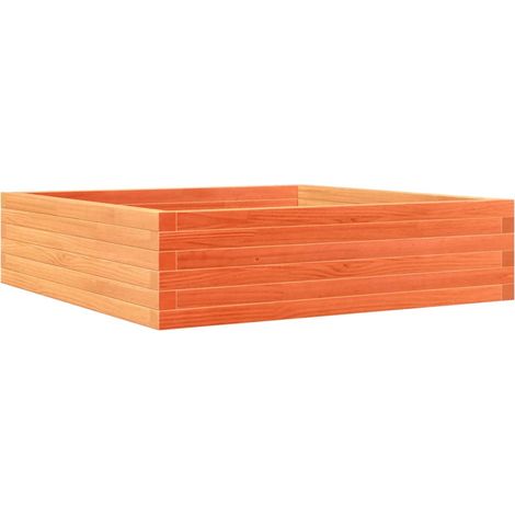 Vassoio per fioriera aiuola rialzata piante fiori terrazzo giardino cera 90 x 90 x 23 cm legno massello di pino marrone 020038527