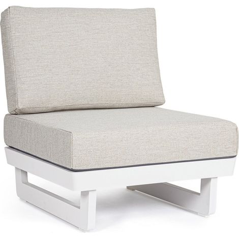 Poltrona Modulare "Infinity", struttura in alluminio con cuscino seduta e schienale sfoderabile -Antracite (1/4)