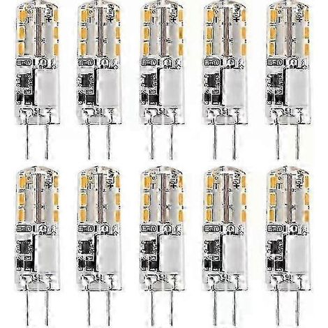 Lot de 10 ampoules LED G4 12 V AC/DC blanc chaud 3000 K 2 W, à intensité variable - WELLNGS (1/5)