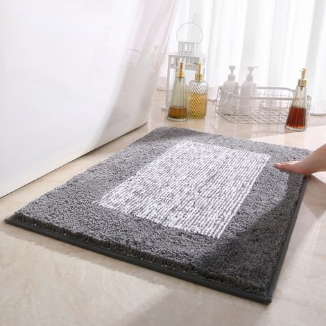 Dicke und schlichte Badezimmermatte, saugfähige WC-Eingangsmatte, rutschfeste WC-Matte, Schlafzimmer-Eingangsmatte