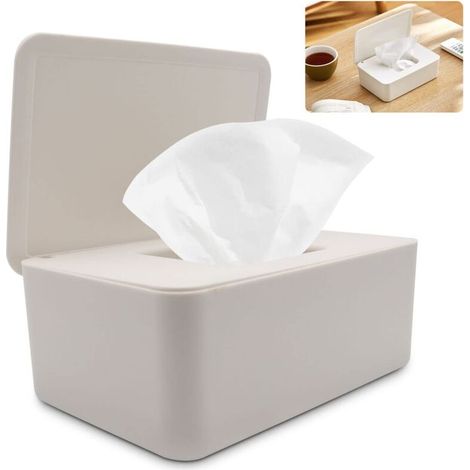 Boîte de rangement lingettes bébé – PVC sans BPA – Joint en caoutchouc pour lingettes humides – Dimensions 19 x 11 x 7cm (1/4)