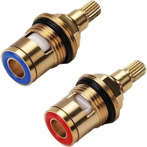 Tete A Disques Ceramique, Paire de cartouches cramique universelles de rechange pour robinet, 1/2\" Quart de tour 20 crans x 51mm (1/4)
