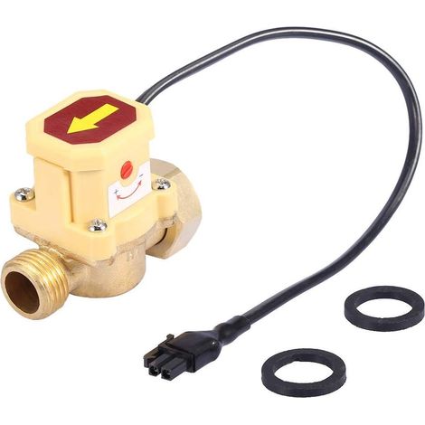 Interrupteur de capteur de débit d'eau, G3/4-G1/2 Pompe à eau à filetage Capteur de débit réglable Interrupteur de commande automatique de pression 220V (1/5)