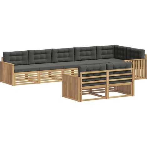 Set di divani da esterno 8 pcs Bianco e Antracite vidaXL (1/5)