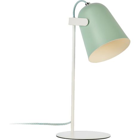 Lampe de table 1xE14 Blanc et Vert (1/4)