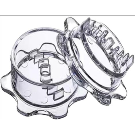Tritatutto manuale per aglio, ideale per preparare velocemente i pasti - Utensile da cucina per tritare aglio, zenzero, erbe aromatiche e frutta secca (trasparente) (1/5)