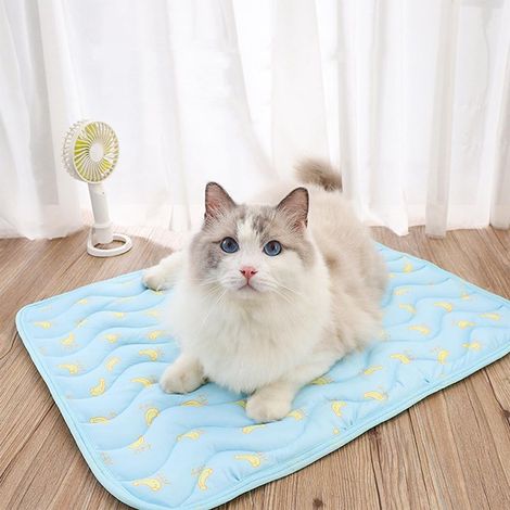 Tappetino rinfrescante per cani e gatti - Tappetino morbido con motivo a banana, cuscino rinfrescante per animali domestici, 60 x 50 cm (1/5)