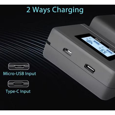 Chargeur Batterie Pour Battereie Camera LP-E17 Affichage LCD (1/2)