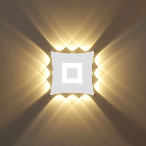 18W LED Applique Murale Extérieur Intérieur Moderne avec Détecteur de Mouvement PIR, Éclairage Mural Étanche IP65, Applique Murale en Aluminium Blanc Chaud 3000K pour Jardin, Blanc [Classe énergétique (1/5)