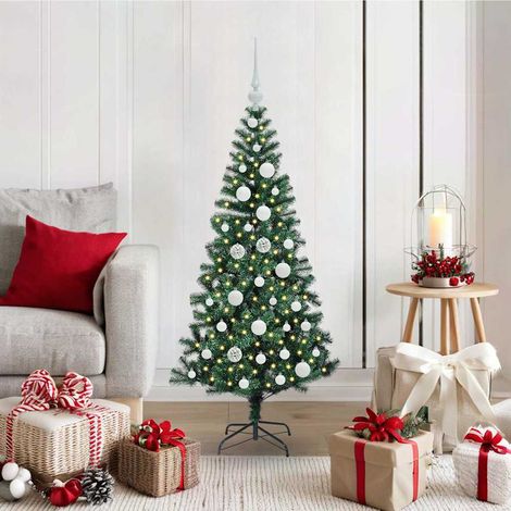 vidaXL Künstlicher vorbeleuchteter Weihnachtsbaum Grün 120 cm (1/5)