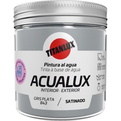 Pintura manualid. al agua 75 ml gr/pl satin. acualux titan