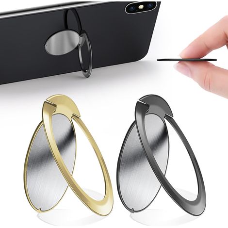 Set mit 2 Metallringen für Mobiltelefone, 1,8 mm, ultradünn, 360-Grad-drehbar, für alle Smartphones (1/5)