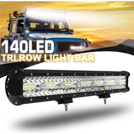 8D 52cm 420W Barre Lumineuse LED , phare de travail rampe led bar et câblage pour Voiture 4X4 Camion Hors Route feu antibrouillard (1/4)