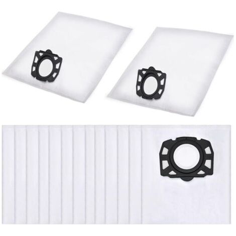15Pcs Sac Aspirateur, Compatible avec le pour Karcher Sacs Aspirateurs WD2 Plus, Karcher WD 3, WD 3 Battery, KWD 1, KWD 2, KWD 3, MV 3, SE4001, SE4002, Sac Aspirateur Universel (1/5)
