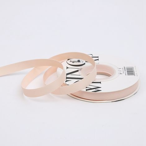 Nastro di raso floreale - Rosa chiaro - Rotolo 1 cm x 18 m (1/3)