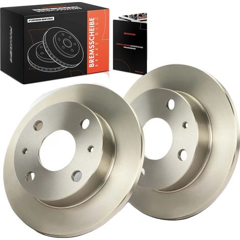 Disques de frein, diamètre extérieur 210,8 mm, épaisseur du disque de frein 11,2 mm, diamètre de centrage 55 mm, diamètre du cercle de boulons 100 mm, compatible avec diverses marques automobiles (1/5)