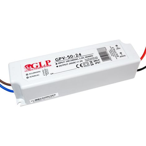 Alimentation LED étanche 24V DC - 50W - IP67 - GLP