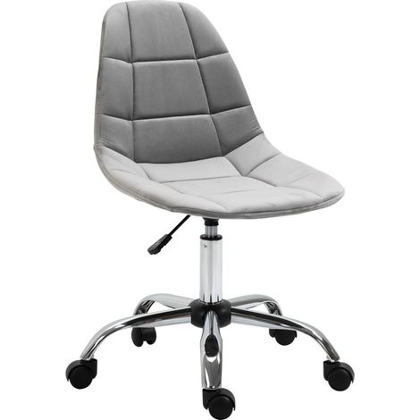 Vinsetto Sedia Girevole per Ufficio Design Ergonomico e Regolabile Grigio