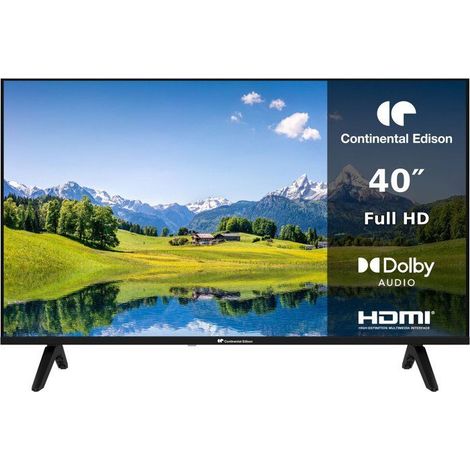Televisore LED 40" Continental Edison CELED40FHD26B6 Full HD Nero, 3x HDMI, Dolby Audio (1/5)
