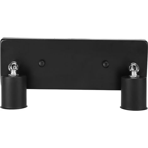 Douille E27 élégante avec base rectangulaire pivotante - Accessoires de bricolage pour plafonnier/applique murale - Noir (1/5)