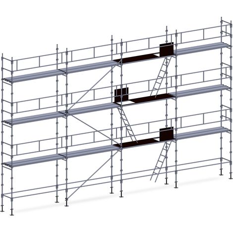 Echafaudage façadier 104 m² garde-corps planchers