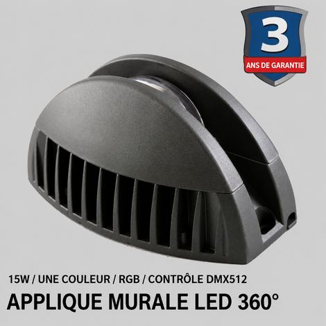 Projecteur LED Architectural Rebord Fenêtre et Façade 15W RGB à contrôle externe DMX512 46 × 48 × 53 cm 950 g – Livraison gratuite (1/5)
