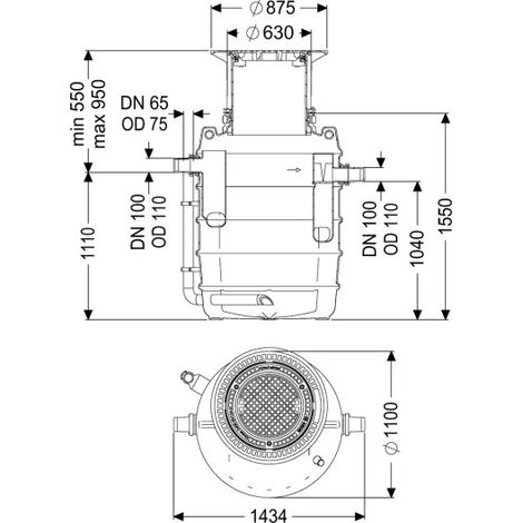 KESSEL 93004.80D-DL Séparateur de graisse EasyClean encastrable