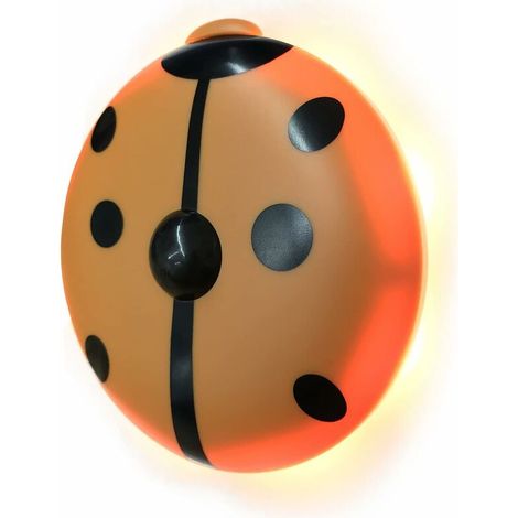 Kids Night Light with Motion Sensor, LED Bedside Lamp for Girls Bedroom, Personalized Kids Night Light, Ladybug Wall Lamp for Living Room, Balcony Decor, Gift Idea for Boy Woman (Yellow) (1/4)