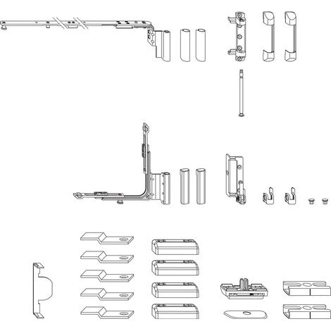 Winkhaus Service Grundkarton GKT.RC-NB.2.18-9.LS activPilot Links - Fensterbeschlag für Holzflügel 601-1475mm