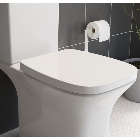 Premium Soft Close White Toilet Seat Top Fix Quick Release Hinges Bathroom (1/5)