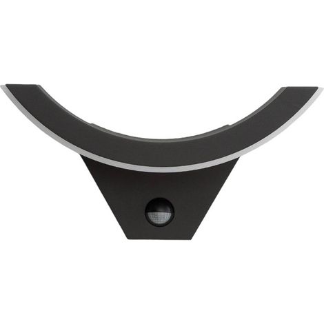 Lucande Lámpara de pared exterior 'Half' en Negro Aluminio