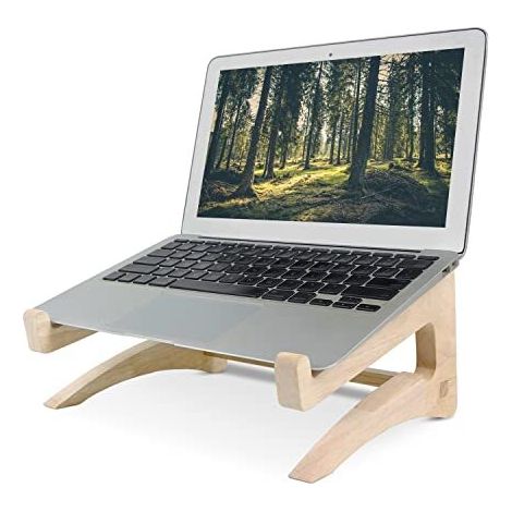 Desktop-Ständer mit integriertem Laptopständer aus Holz