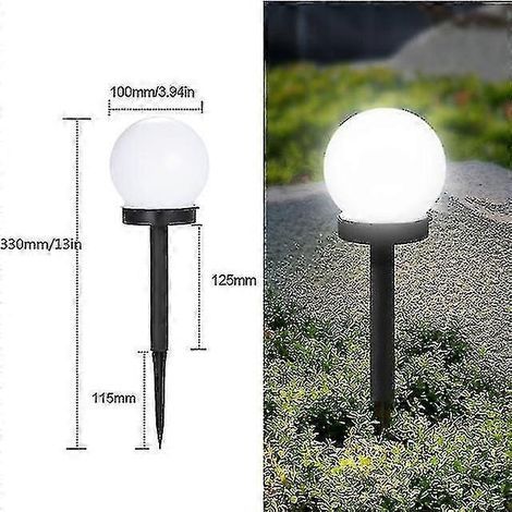 Lampe solaire LED extérieure étanche IP65, projecteur solaire réglable, décoration de jardin paysager, applique murale extérieure (taille, couleur : 1 pièce - blanc) (1/4)