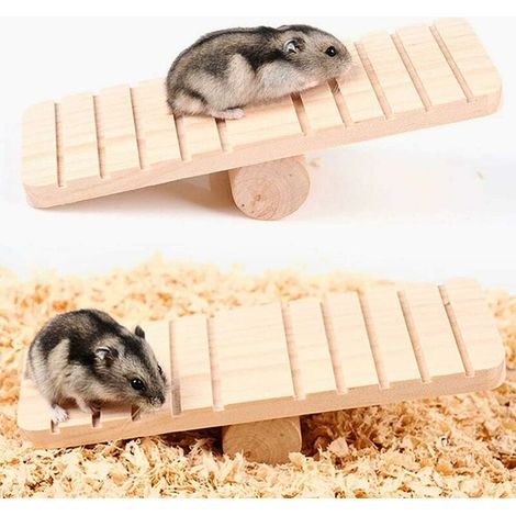 2pack.Hamster Ladder Escalade Jouets en Bois d'escalade pour Petits écureuils Hamsters Gerbil Souris Nain Rat Durable et Pratique (1/5)