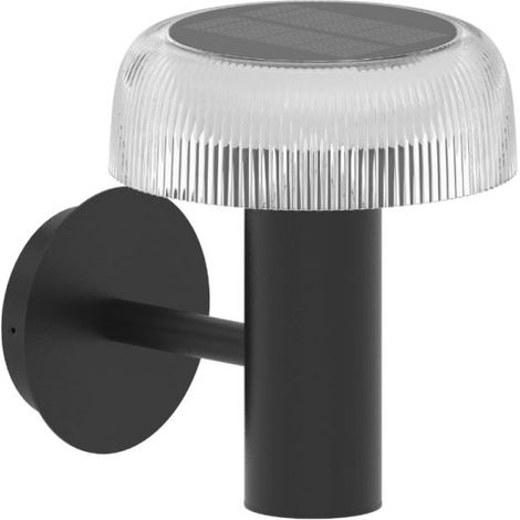 Mathias - Applique Murale LED INNIS Noire - Solaire & Rechargeable - IP44 - Blanc Chaud (3000K) - MAPSINNISNT
