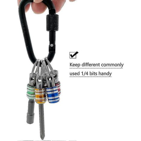 5-teiliges Set mit 1/4"-Sechskantgriff, Schlüsselanhänger, Schraubendreherbithalter, Verlängerungsstange, Schnellwechselbit, Schraubenadapter (1/4)