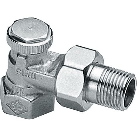 HEIMEIER Racor Regutec forma de esquina, DN 10, bronce rojo niquelado, 0355-01.000