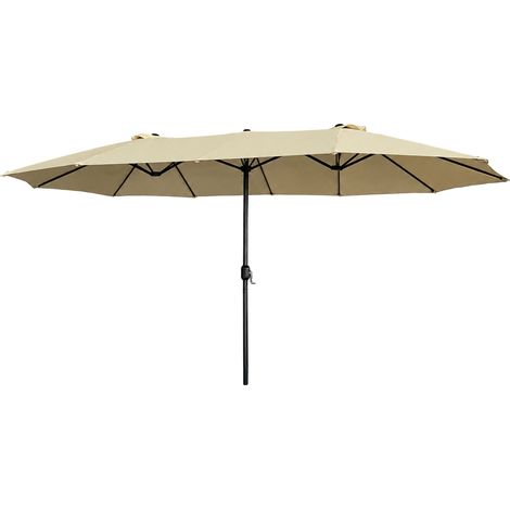 Garten-Doppelsonnenschirm TILIA in Beige Gewicht 12,3 kg L460 x B270 x H245 cm (1/5)
