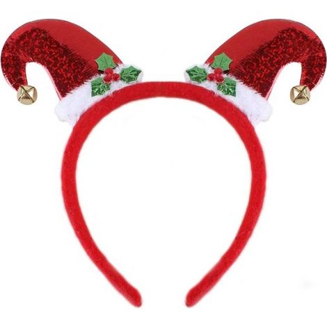 Cappello di Babbo Natale e fascia per capelli natalizia (1/2)