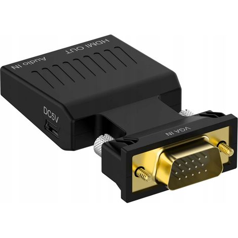 Adattatore convertitore da VGA a HDMI D-SUB a Full HD + audio (1/5)