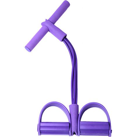Violet 4 Tube Bande de résistance élastique Portable Multifonctionnel Fitness pour Abdomen bras de taille jambes Stretching (1/5)