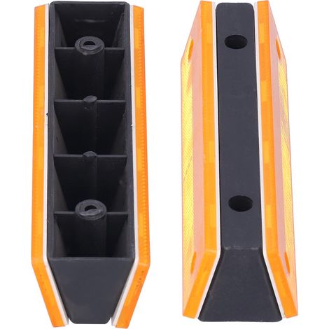 2PCS Plot Rectangle Réfléchissant pour Marquage Routier et Signalisation de Sécurité (Jaune) (1/5)